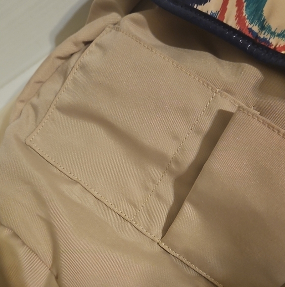 Coach Ikat Scribble Multicolor Signatur Backpack W/Matching Scarf Rare Navy Trim - Picture 13 of 16